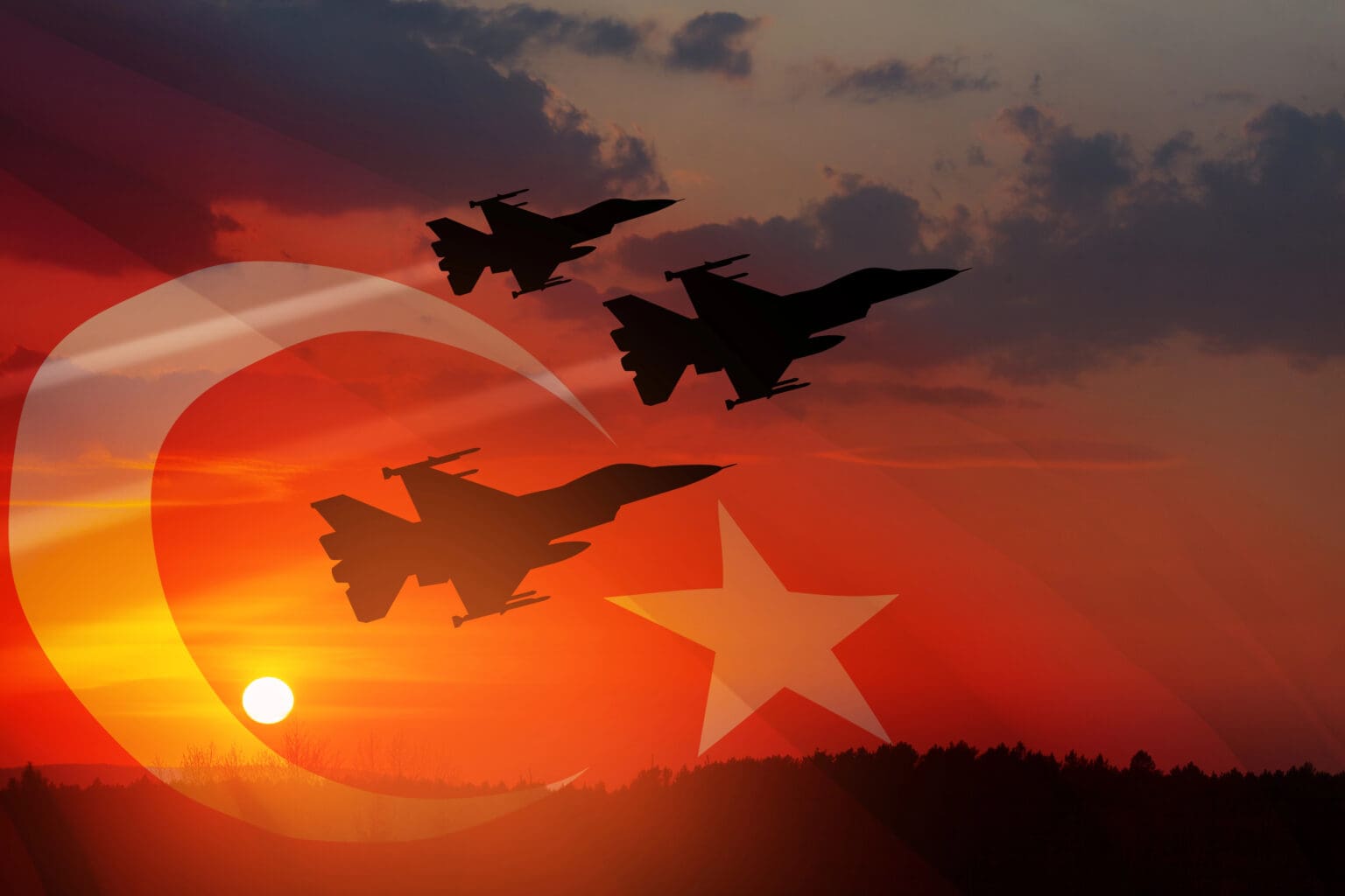 Stíhačky bez pilotů letící ve formaci. Turecko ukázalo sílu autonomního letectva